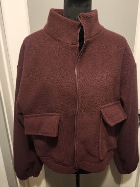 SO Plush Fleece Jacket in Mauve Brown